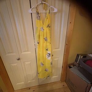 Boho flowy long yellow dress